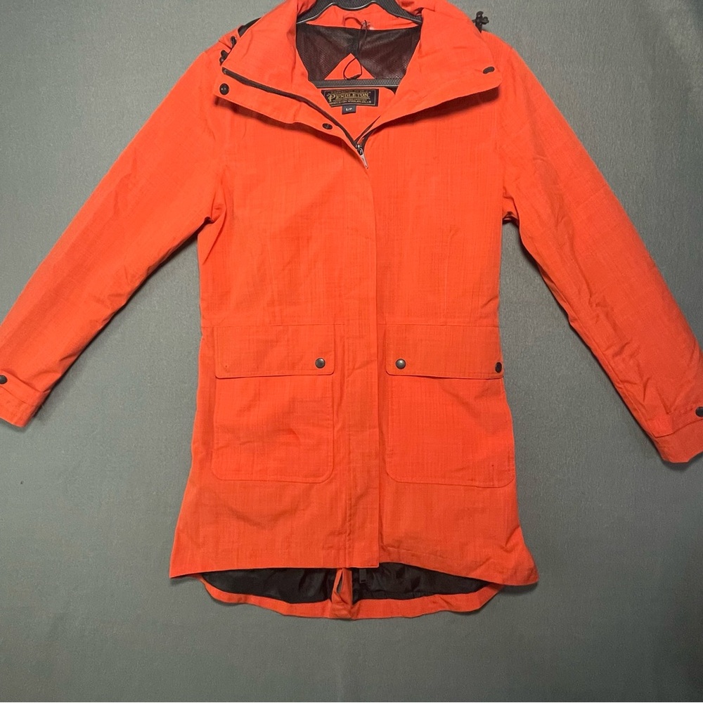 Pendleton Blaze Orange Utility Jacket Size S - image 1